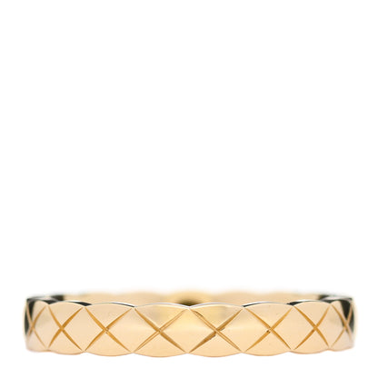 Chanel 18K Yellow Gold Mini Coco Crush Ring 54 6.75 1 of 6