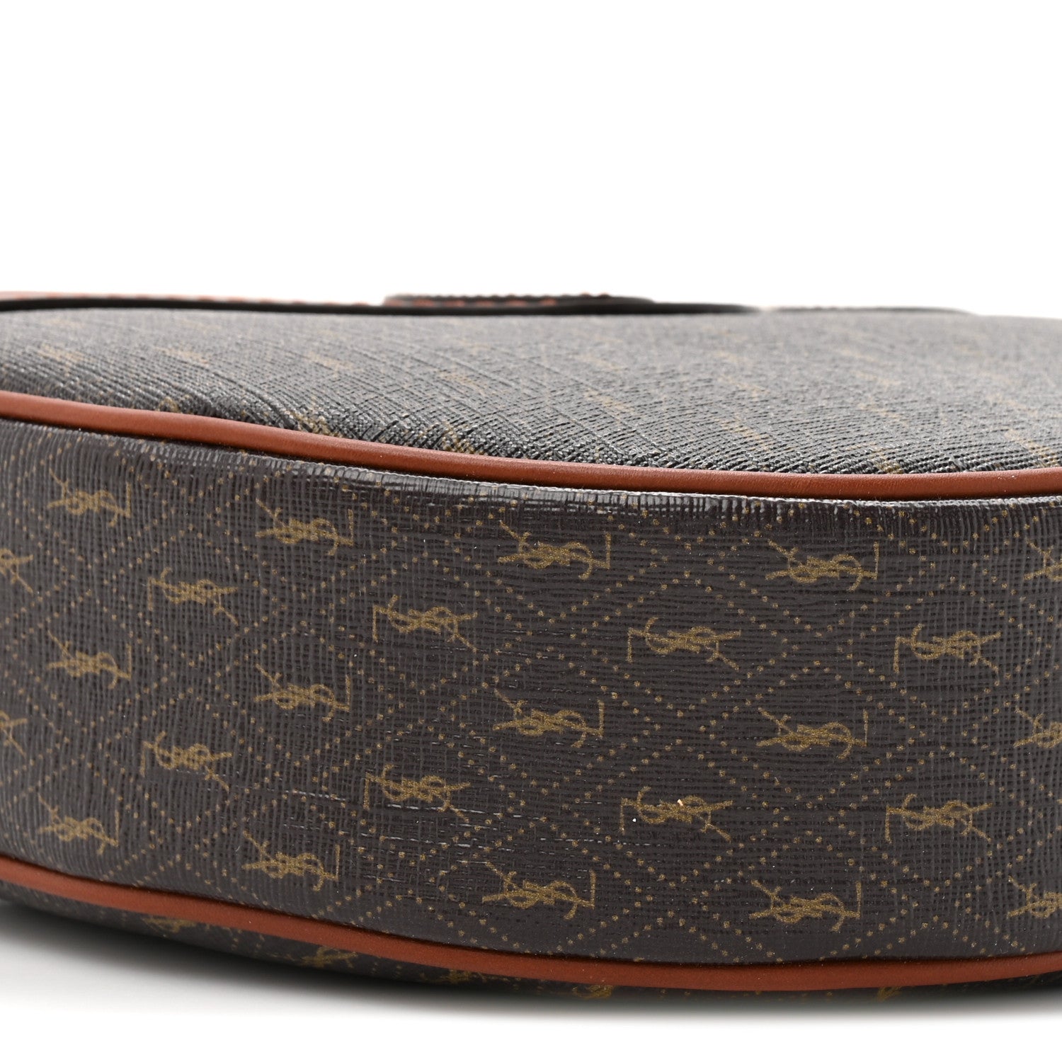 Saint Laurent Canvas Smooth Calfskin Le Monogramme Coeur Crossbody Chestnut 10 of 10