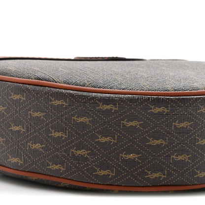 Saint Laurent Canvas Smooth Calfskin Le Monogramme Coeur Crossbody Chestnut 10 of 10