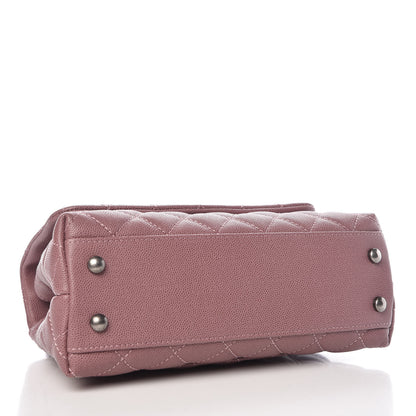 Chanel Caviar Lizard Quilted Mini Coco Handle Flap Pink 5 of 10