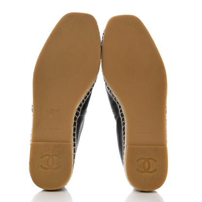 Chanel Lambskin CC Mens Espadrilles 43 Grey Black 5 of 10