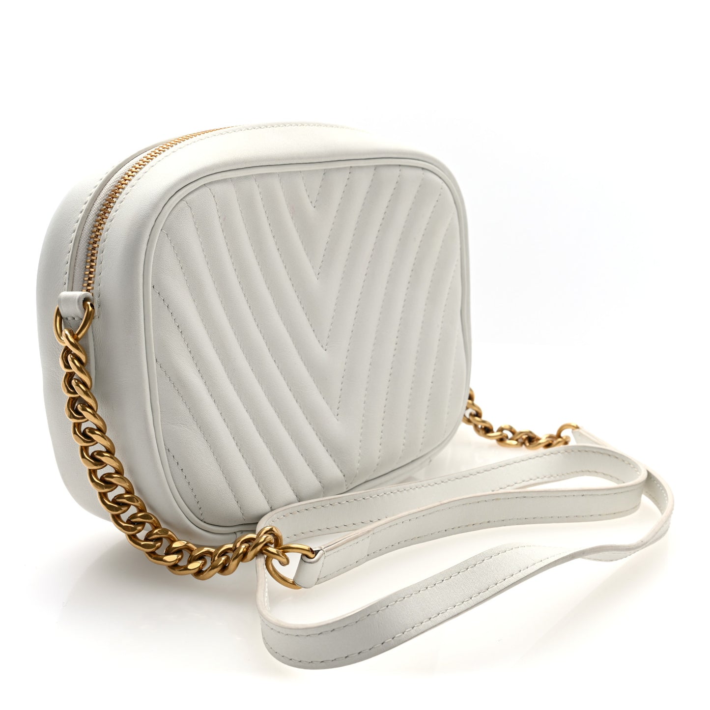 Calfskin New Wave Camera Bag White
