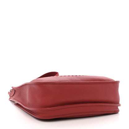 Hermes Taurillon Clemence Evelyne III PM Rouge Garance 4 of 13