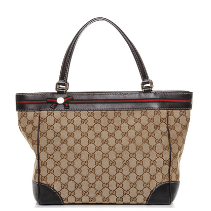 Gucci Monogram Web Medium Mayfair Tote Dark Brown 1 of 7