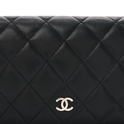 Chanel Lambskin Quilted Yen Wallet Black 9 of 10