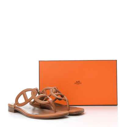 Hermes Nappa Beach Sandals 37 Fauve 11 of 11