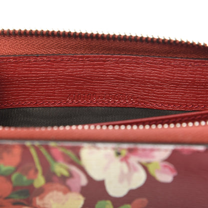 Gucci Shangai Calfskin Blooms Print Zip Around Wrist Wallet Romantic Cerise Multicolor 7 of 9