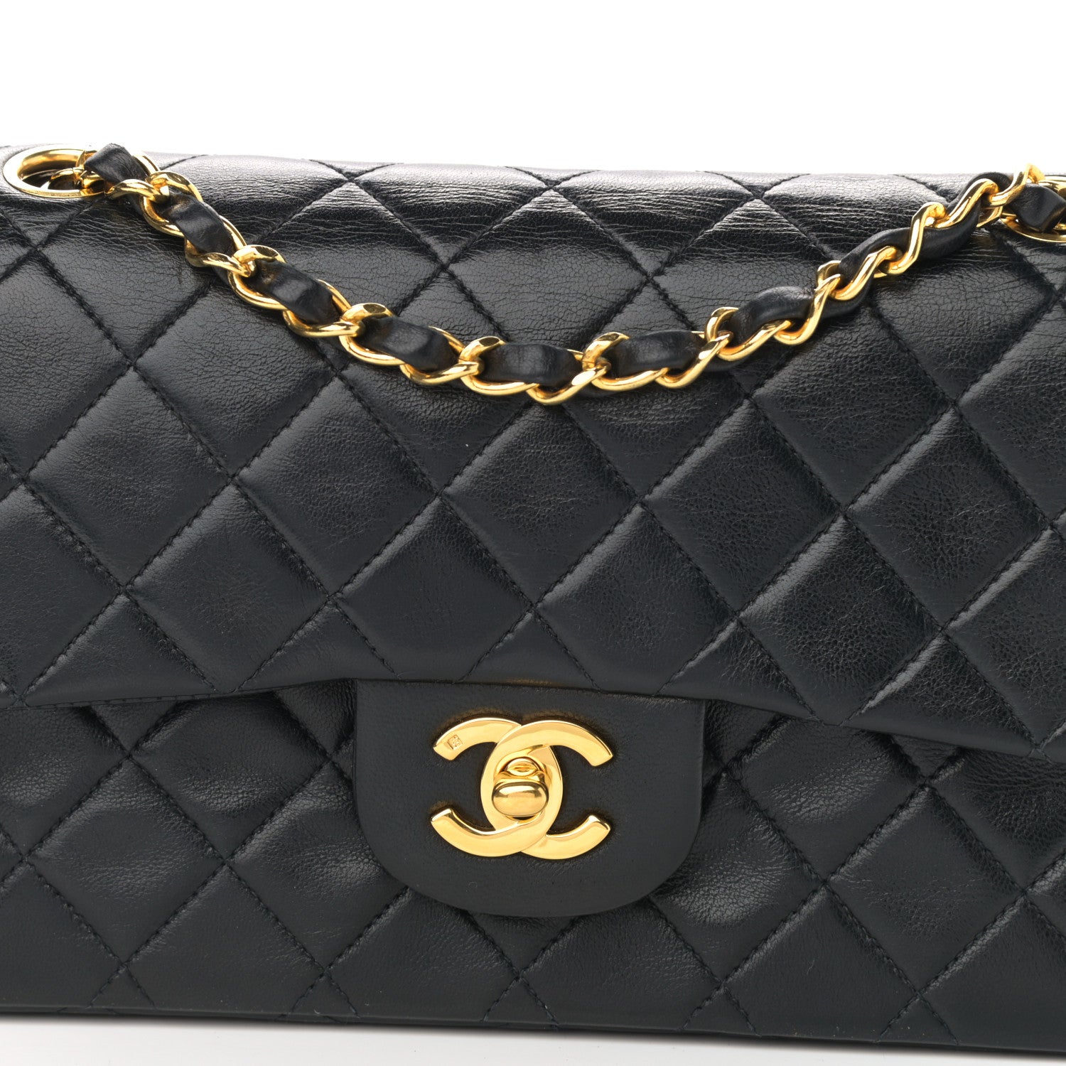 Chanel Lambskin Quilted Small Double Flap Black 8 of 10