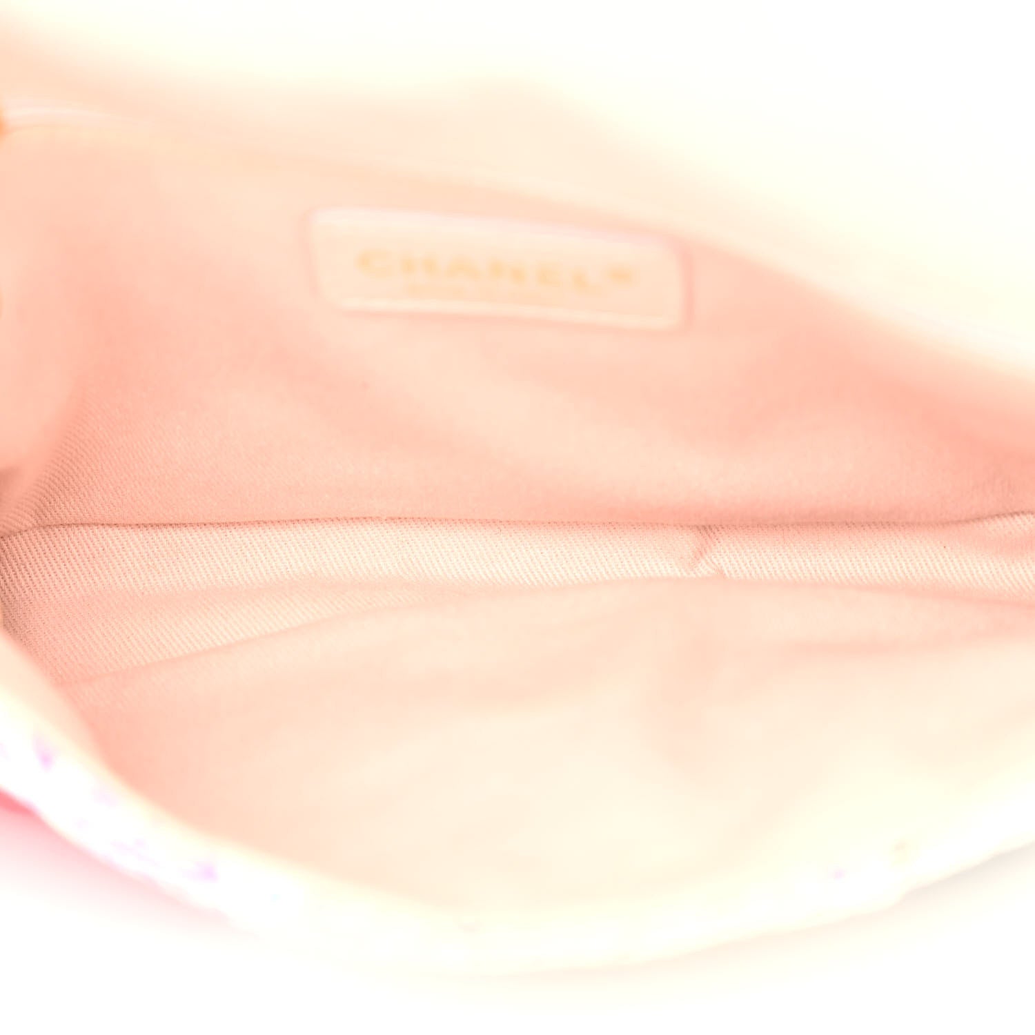 Chanel Fabric Patchwork Medium Flap Bag Pink 5 of 12