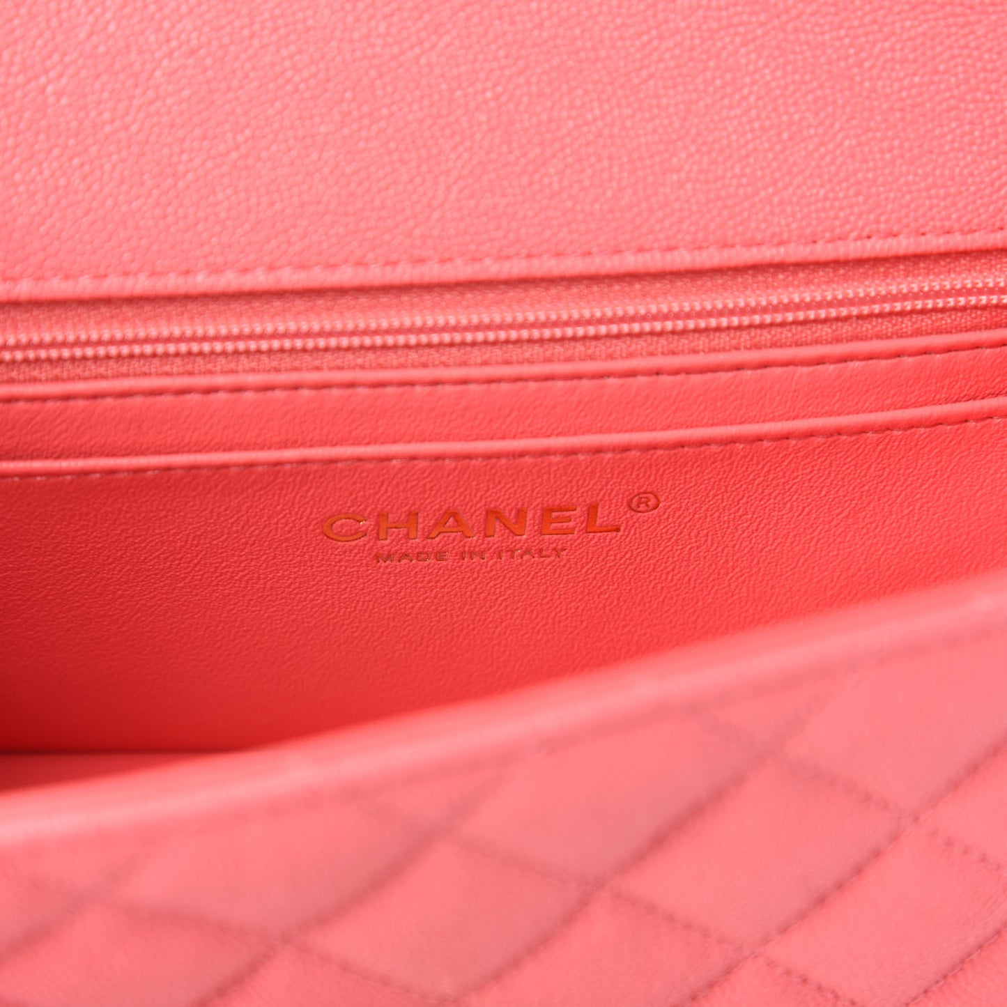 Caviar Quilted Mini Top Handle Rectangular Flap Pink