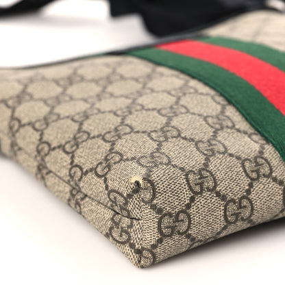 Gucci GG Supreme Monogram Web Messenger Bag Black 8 of 9