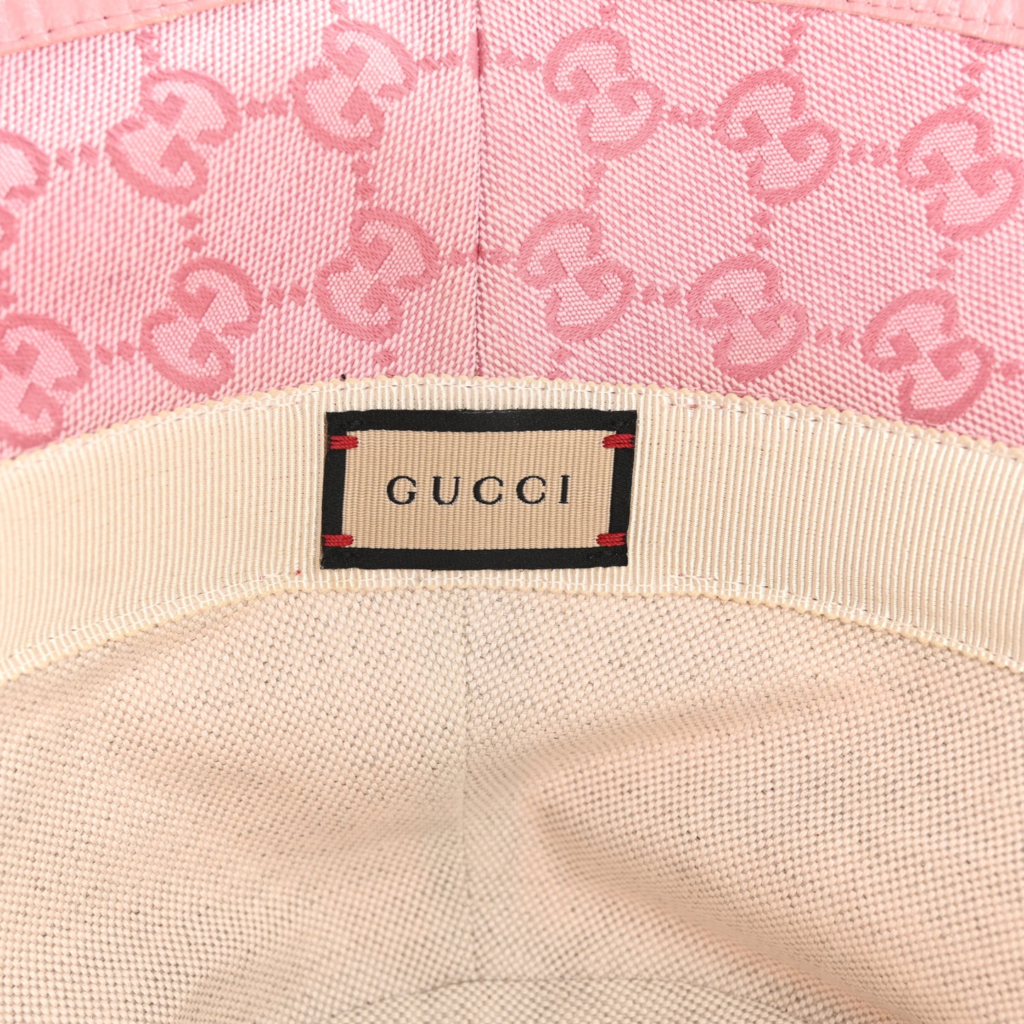 Monogram Textured Dollar Calfskin GG Jago Bucket Hat L Soft Cotton Candy Dark Cotton Candy