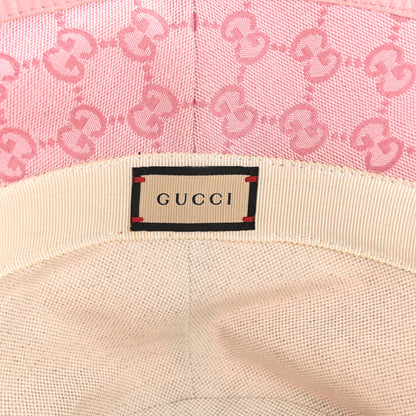 Gucci Monogram Textured Dollar Calfskin GG Jago Bucket Hat L Soft Cotton Candy Dark Cotton Candy 8 of 9