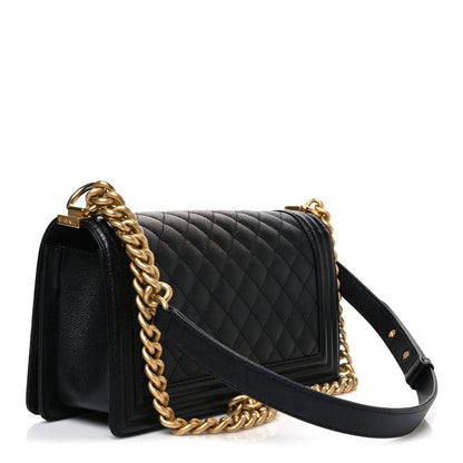 Chanel Caviar Quilted Medium Boy Flap Black 3 of 10
