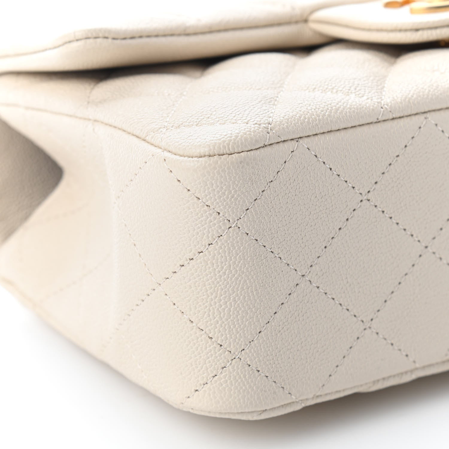 Chanel Caviar Quilted Mini Top Handle Rectangular Flap Beige 7 of 9