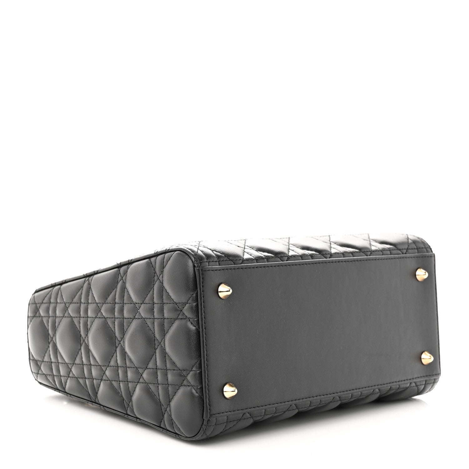 Christian Dior Lambskin Cannage Medium Lady Dior Black 4 of 11