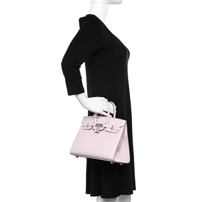 Hermes Epsom Birkin Sellier 25 Mauve Pale 2 of 11