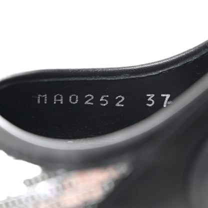 Louis Vuitton Calfskin Sequin Archlight Slingback Pumps 37 Black 7 of 9