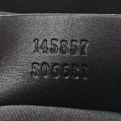 Gucci Monogram Calfskin Perforated Medium Flat Messenger Bag Black 8 of 10