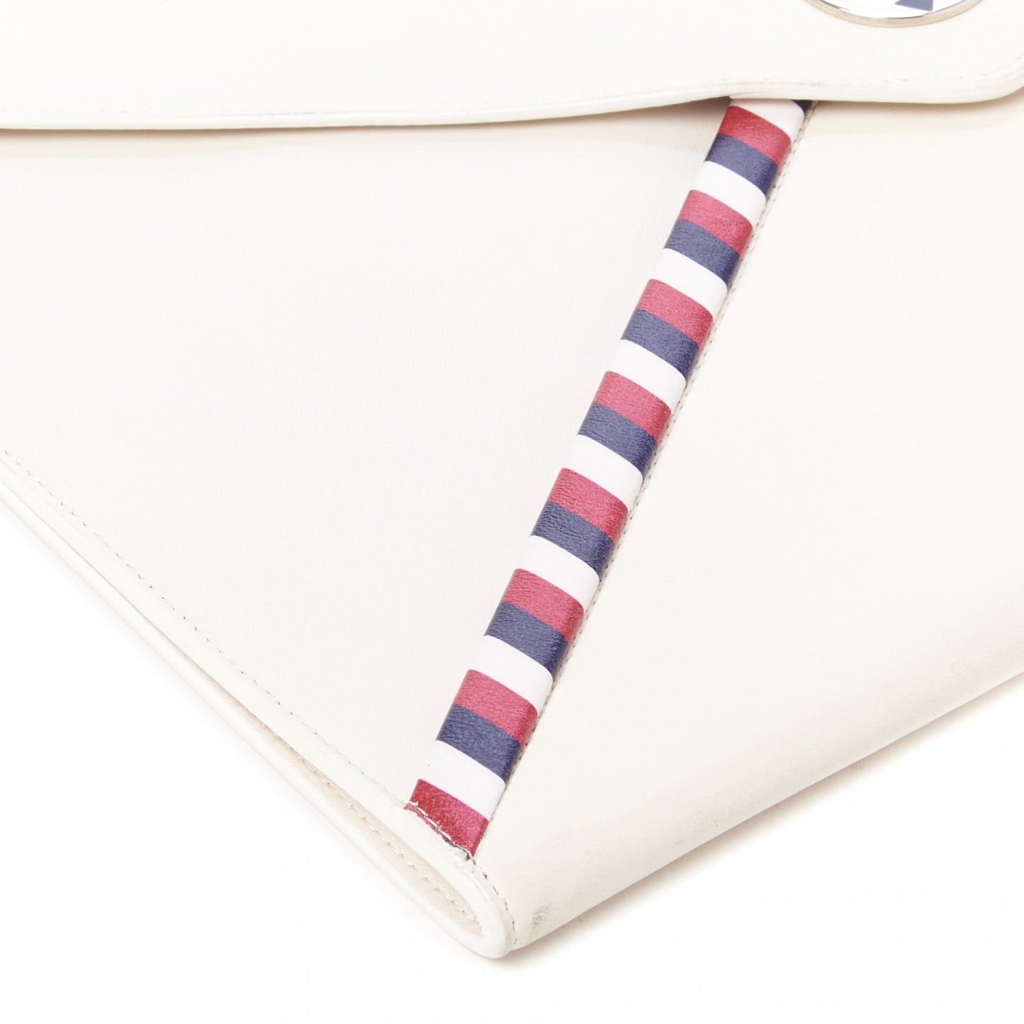 Lambskin Airline Envelope Pouch White