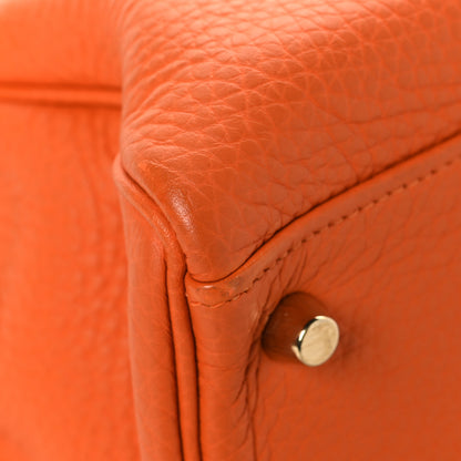 Hermes Taurillon Clemence Kelly Retourne 35 Orange 9 of 14