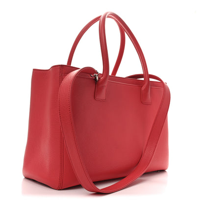 Chanel Calfskin Cerf Executive Shopper Tote Coral 3 of 10