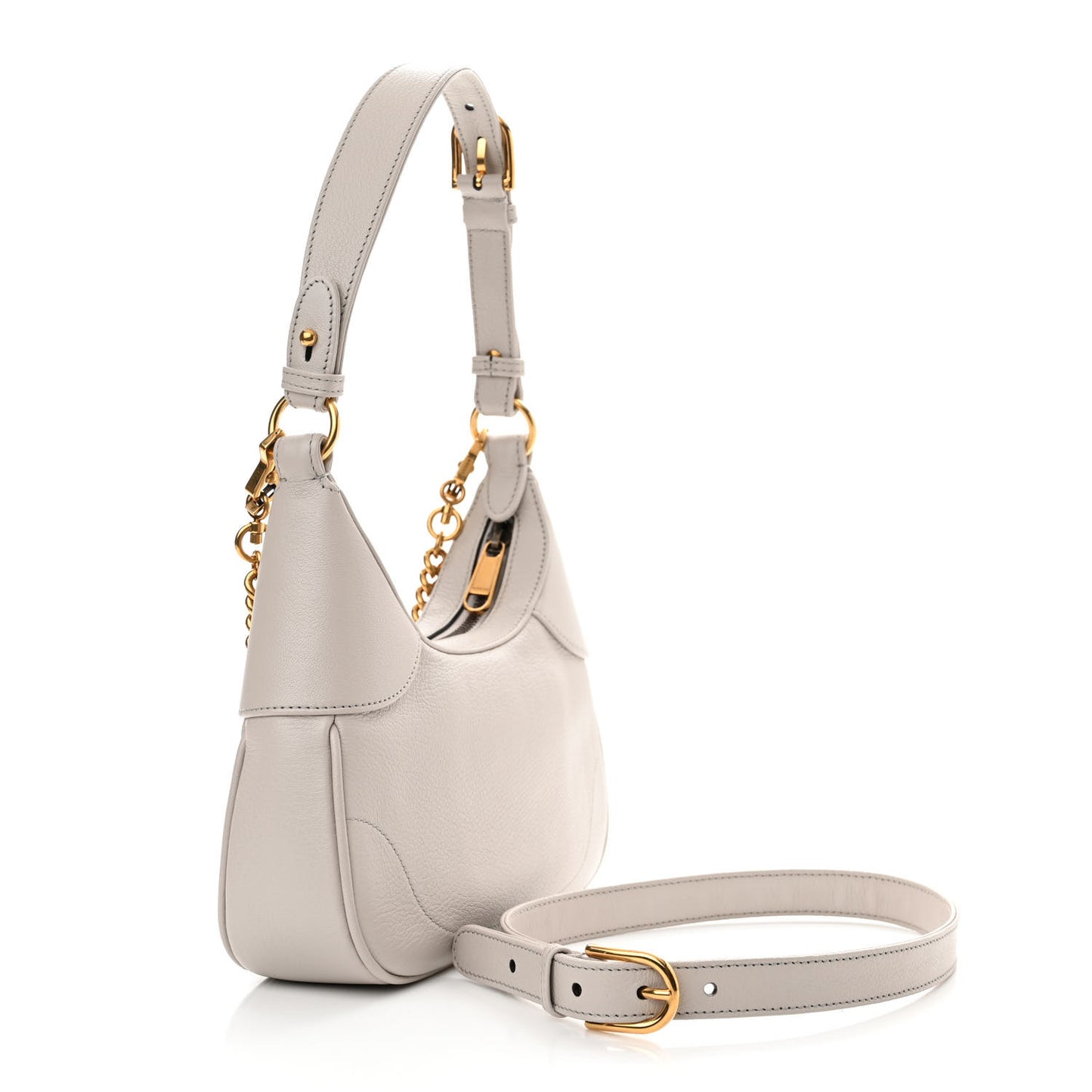 Goatskin Small Aphrodite Shoulder Bag Mystic White