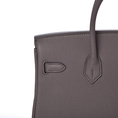 Hermes Togo Birkin 25 Etain 10 of 33