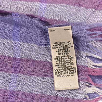 Burberry Silk Gauze Giant Check Scarf Purple 4 of 5