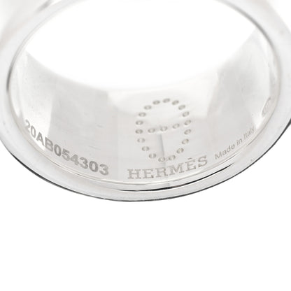 Hermes Sterling Silver GM Eclipse Ruban Ring 55 7.25 4 of 6