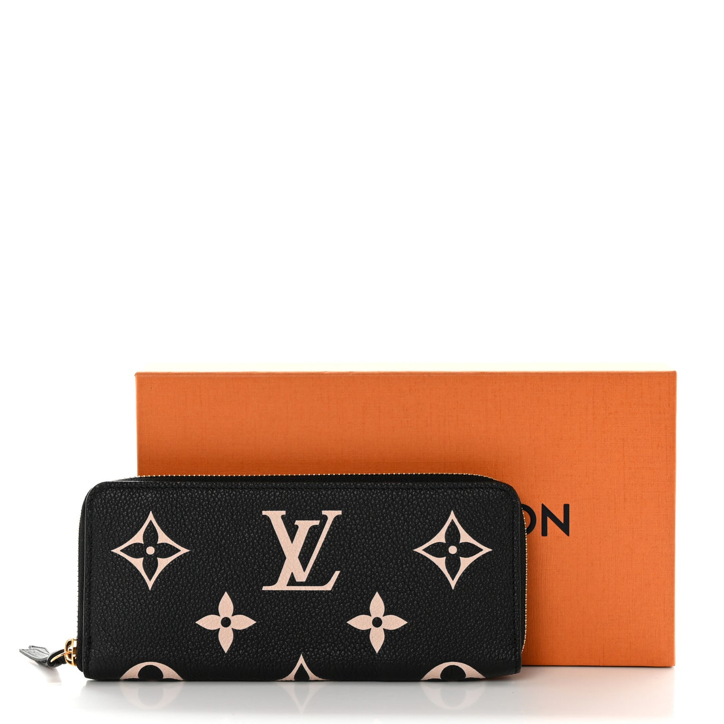 Empreinte Monogram Giant Clemence Wallet Black Beige