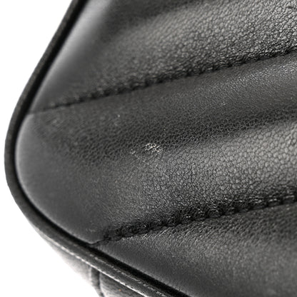 Saint Laurent Lambskin Chevron Quilted Small Loulou Black 14 of 14