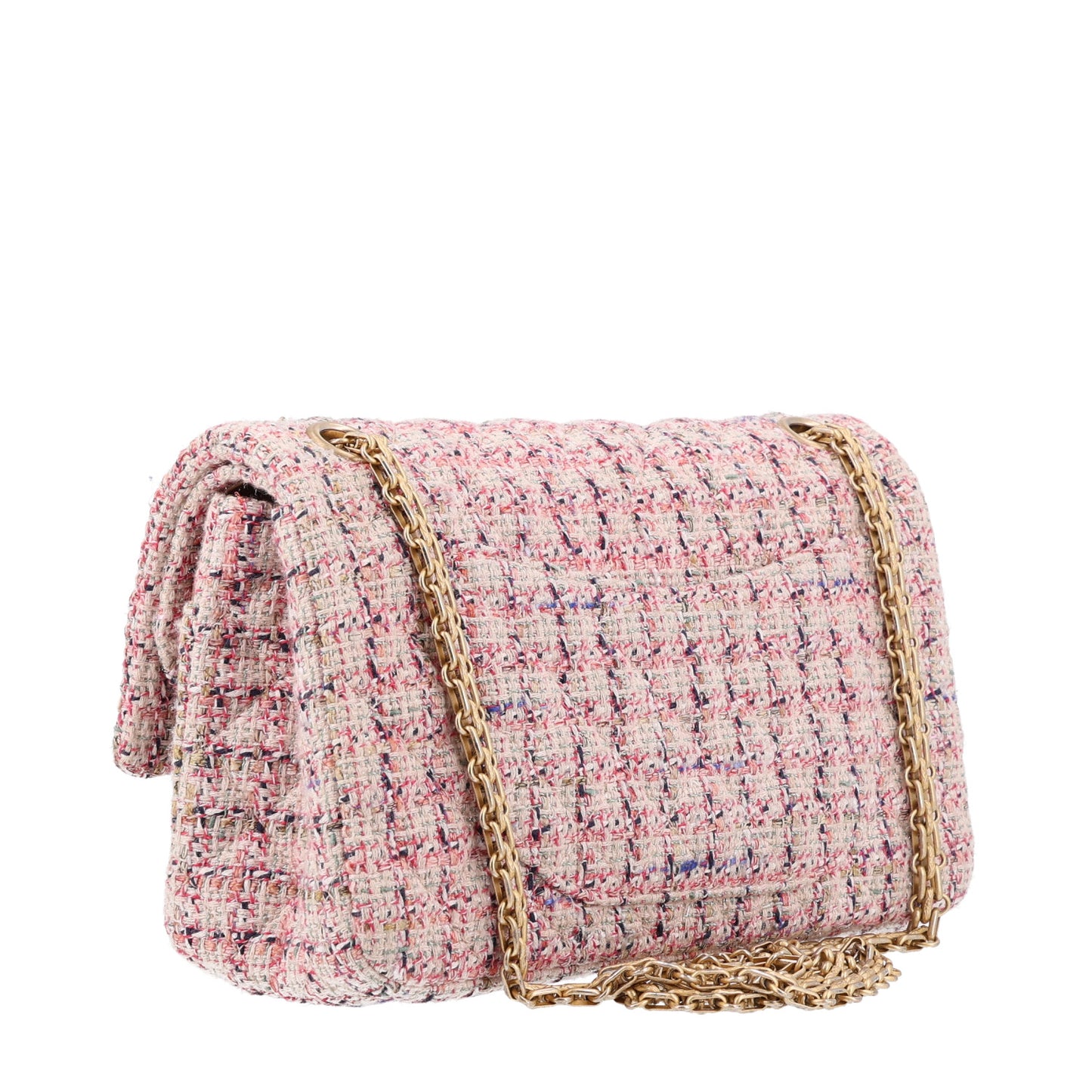 Tweed Quilted 2.55 Reissue 225 Flap Ecru Pink Multicolor