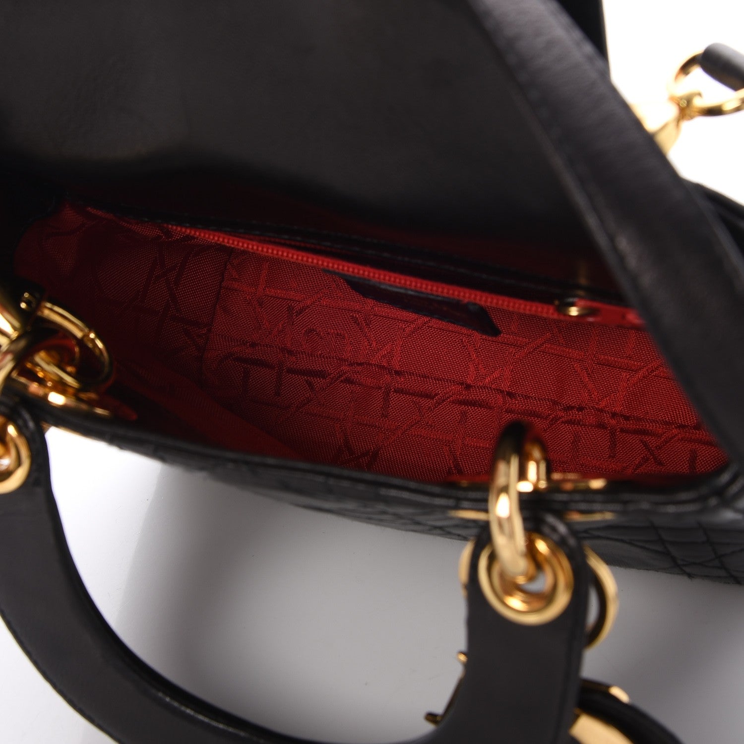 Christian Dior Lambskin Cannage Mini Lady Dior Black 5 of 7