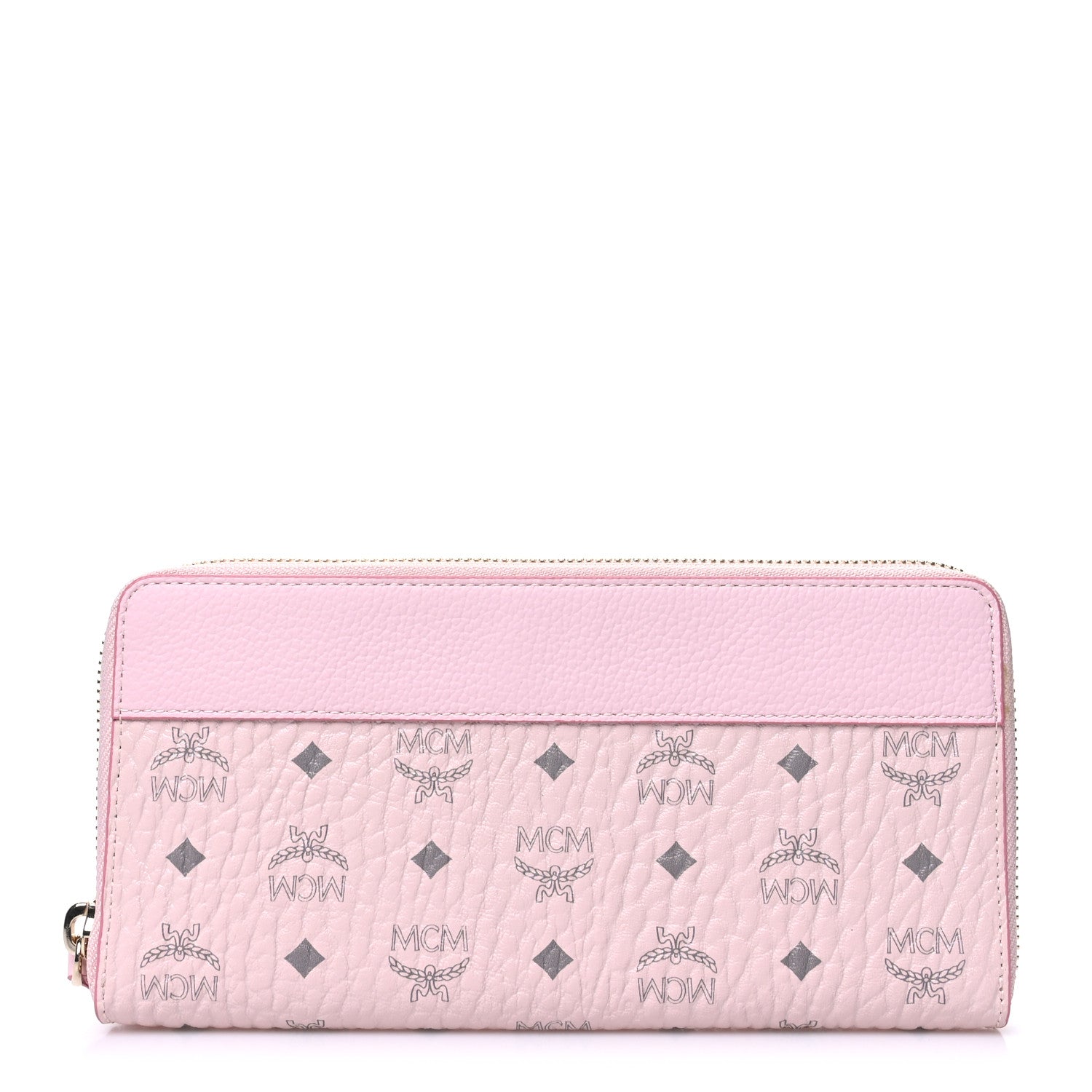 MCM Visetos Large Zip Around Wallet Powder Pink 1 of 10