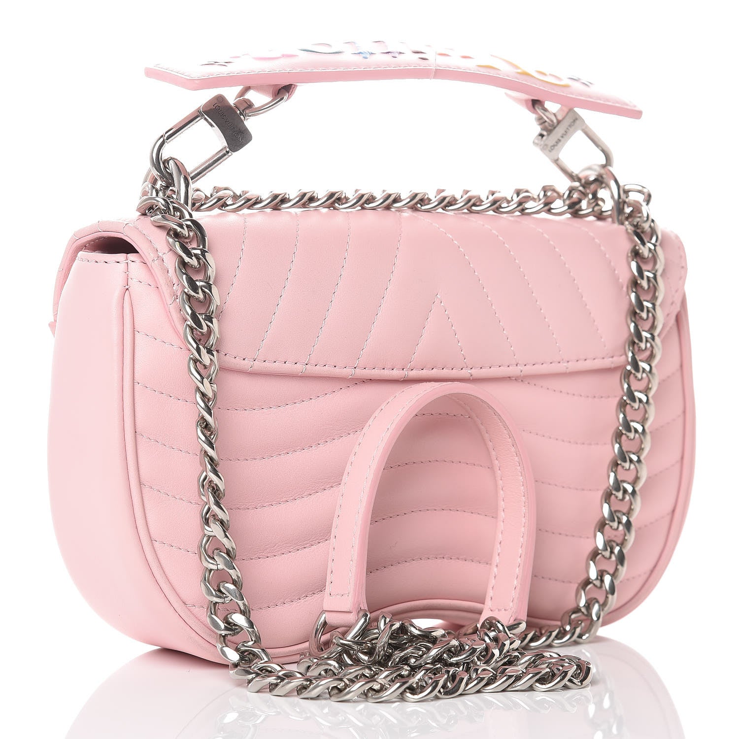 Louis Vuitton Calfskin New Wave Chain PM Smoothie Pink 3 of 13
