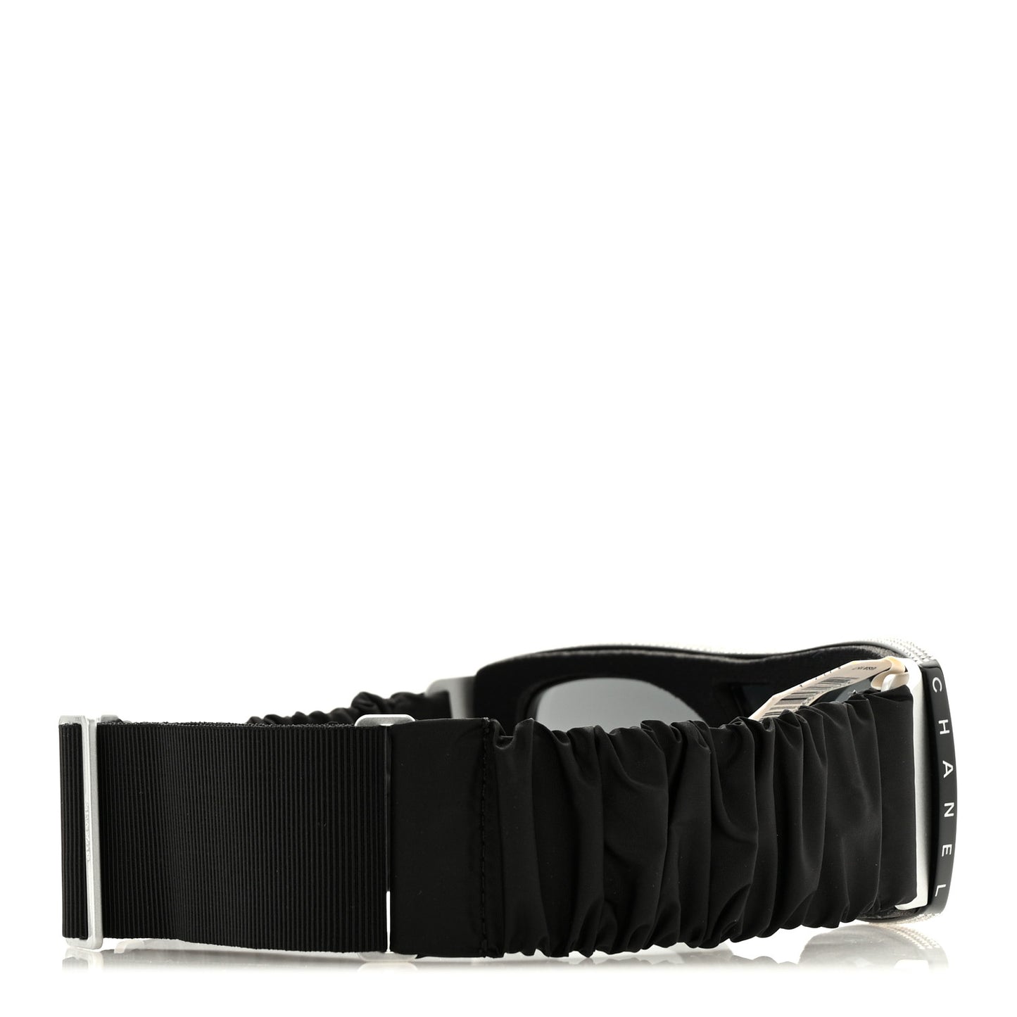 Crystal Acetate Technical Satin Shield Sunglasses Black