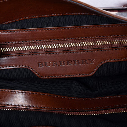 Burberry House Check Bridle Calfskin Medium Gosford Hobo Dark Tan 8 of 11