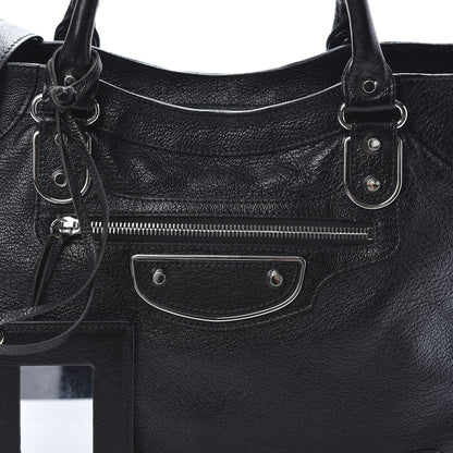 Balenciaga Chevre Silver Metallic Edge Hardware Velo Black 8 of 17