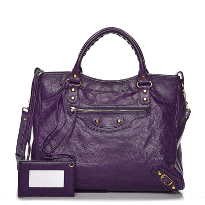 Balenciaga Agneau Classic Gold Hardware Velo Dark Violet 1 of 12