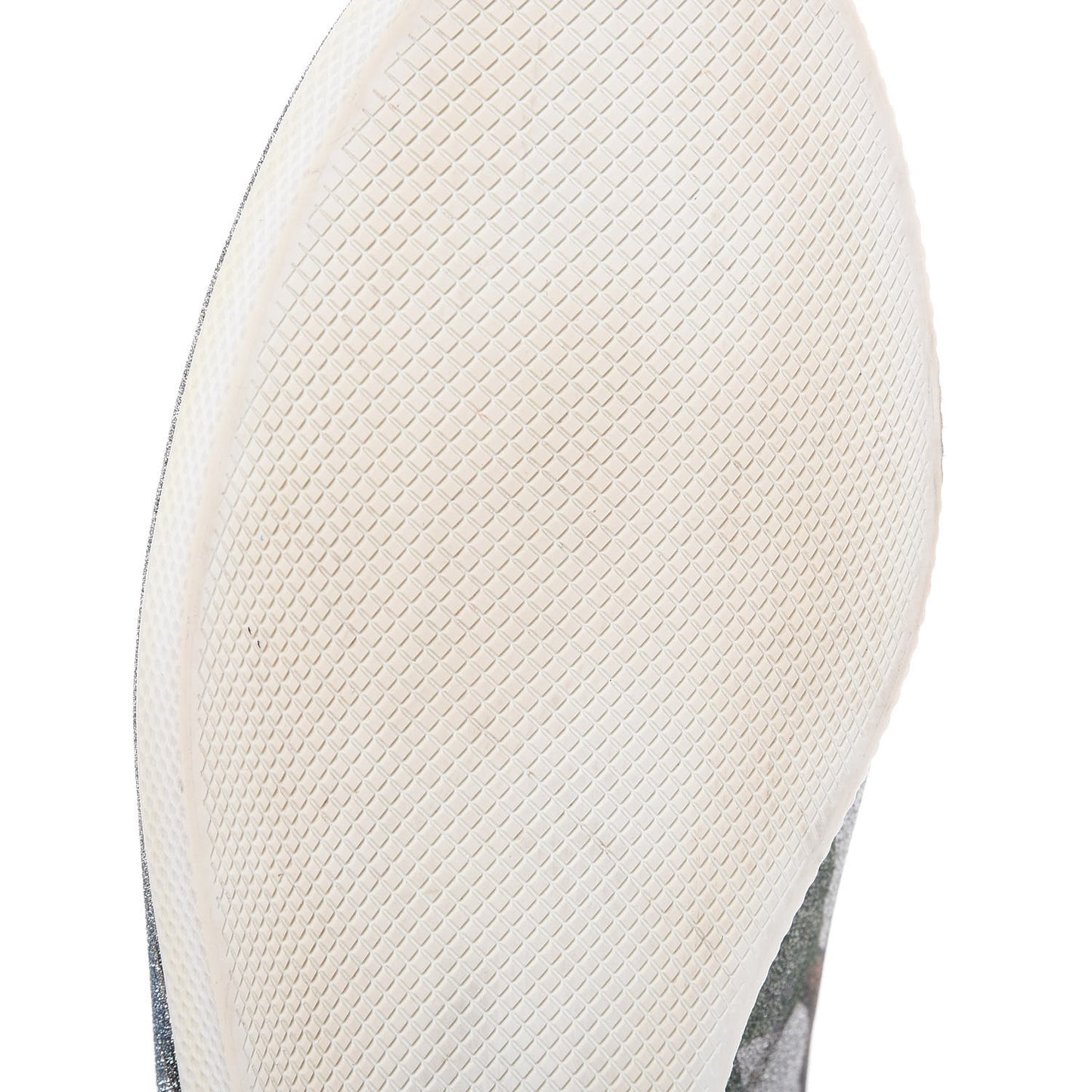 Calfskin Glitter Womens Bambi Tian Low Top Sneakers 38.5 Silver