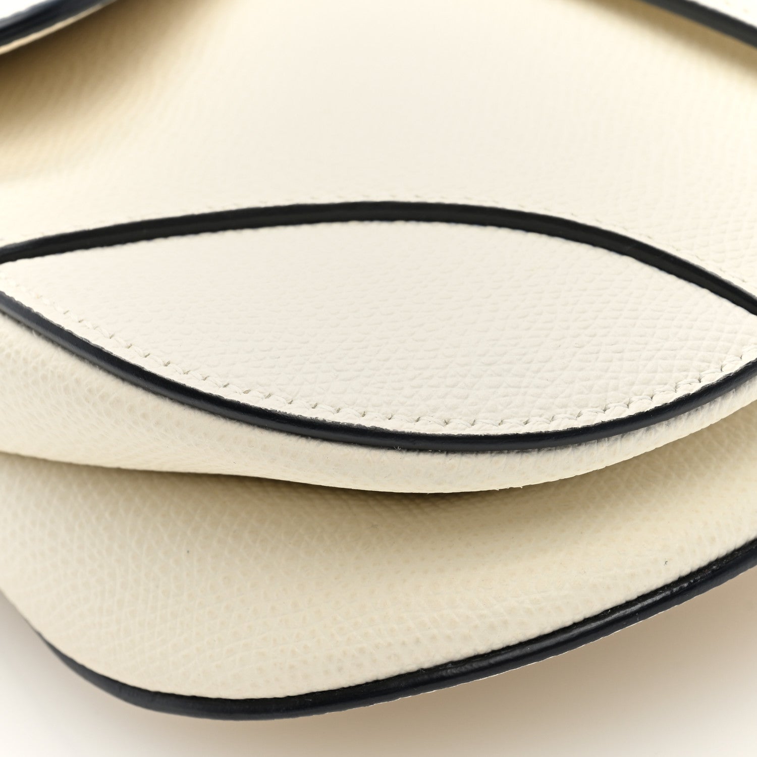Christian Dior Grained Calfskin Mini Saddle Bag White 9 of 10