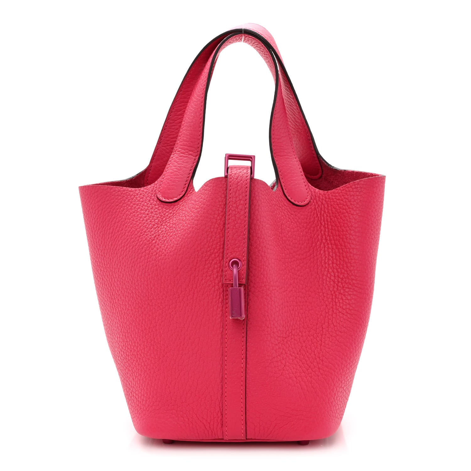 Hermes Taurillon Clemence Monochrome Picotin Lock 18 PM Rose Mexico 1 of 11