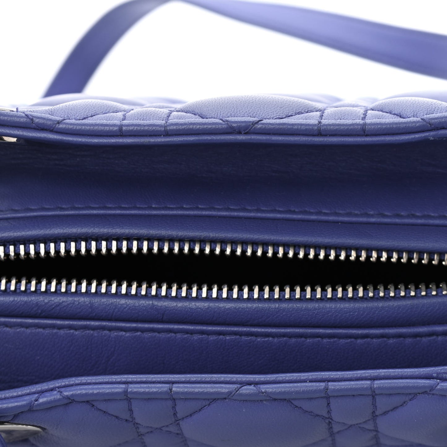 Lambskin Cannage Medium Lady Dior Blue