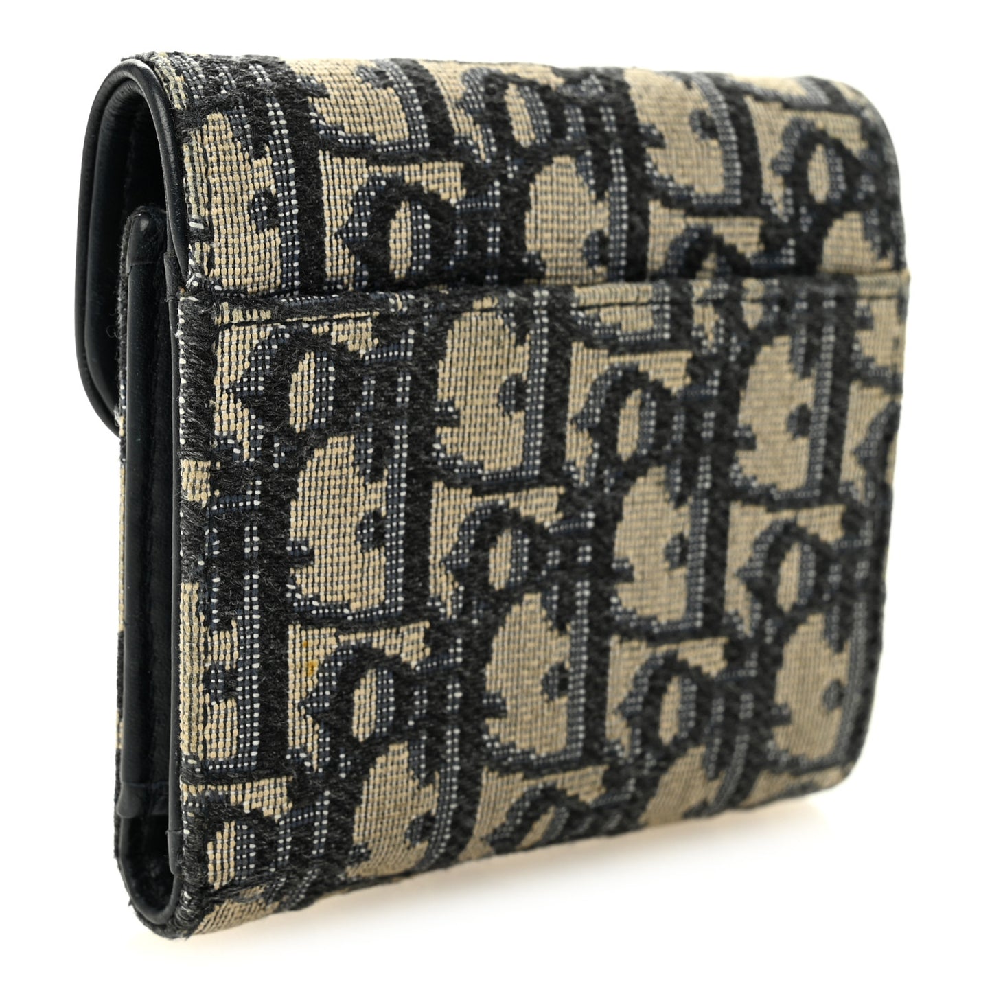 Oblique Saddle Lotus Wallet Blue
