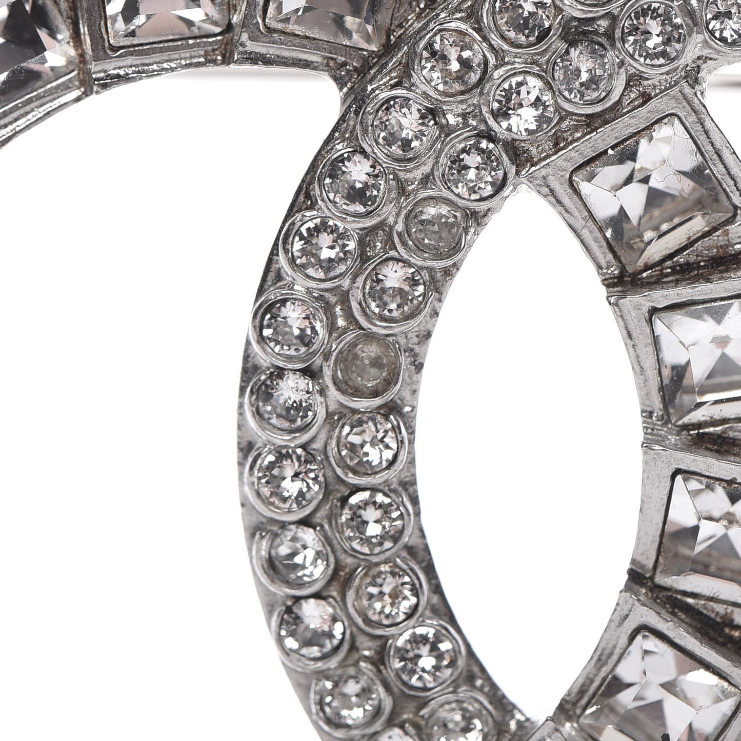 Crystal CC Brooch Silver