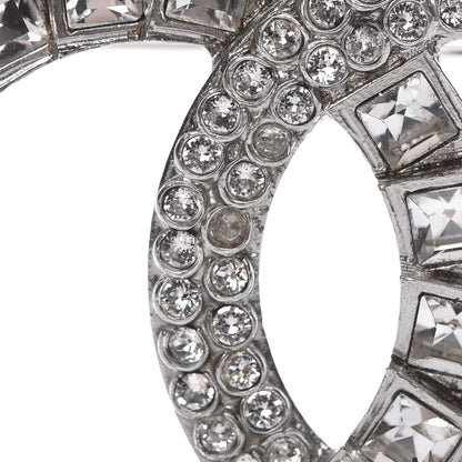 Chanel Crystal CC Brooch Silver 5 of 7