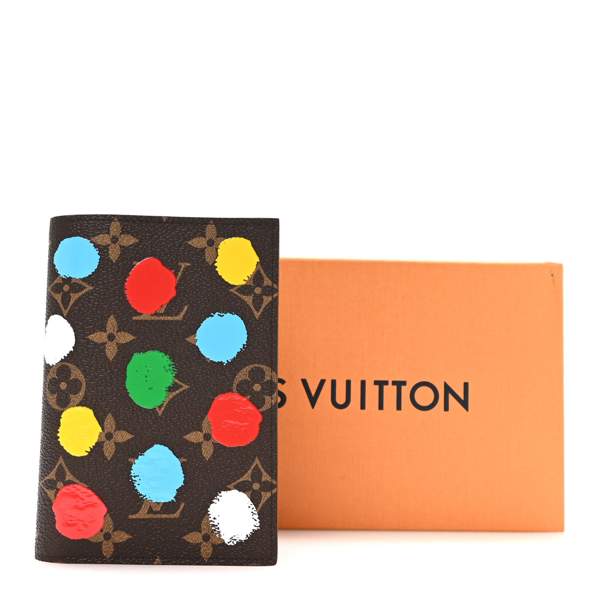LV X YK Monogram Dots Passport Cover Multicolor