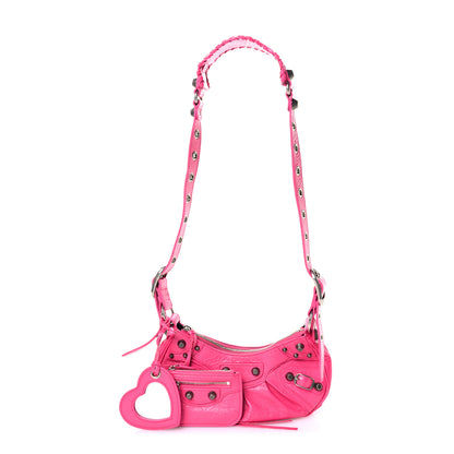 Balenciaga Agneau Arena Le Cagole Shoulder Bag XS Violet Fuxia 3 of 11