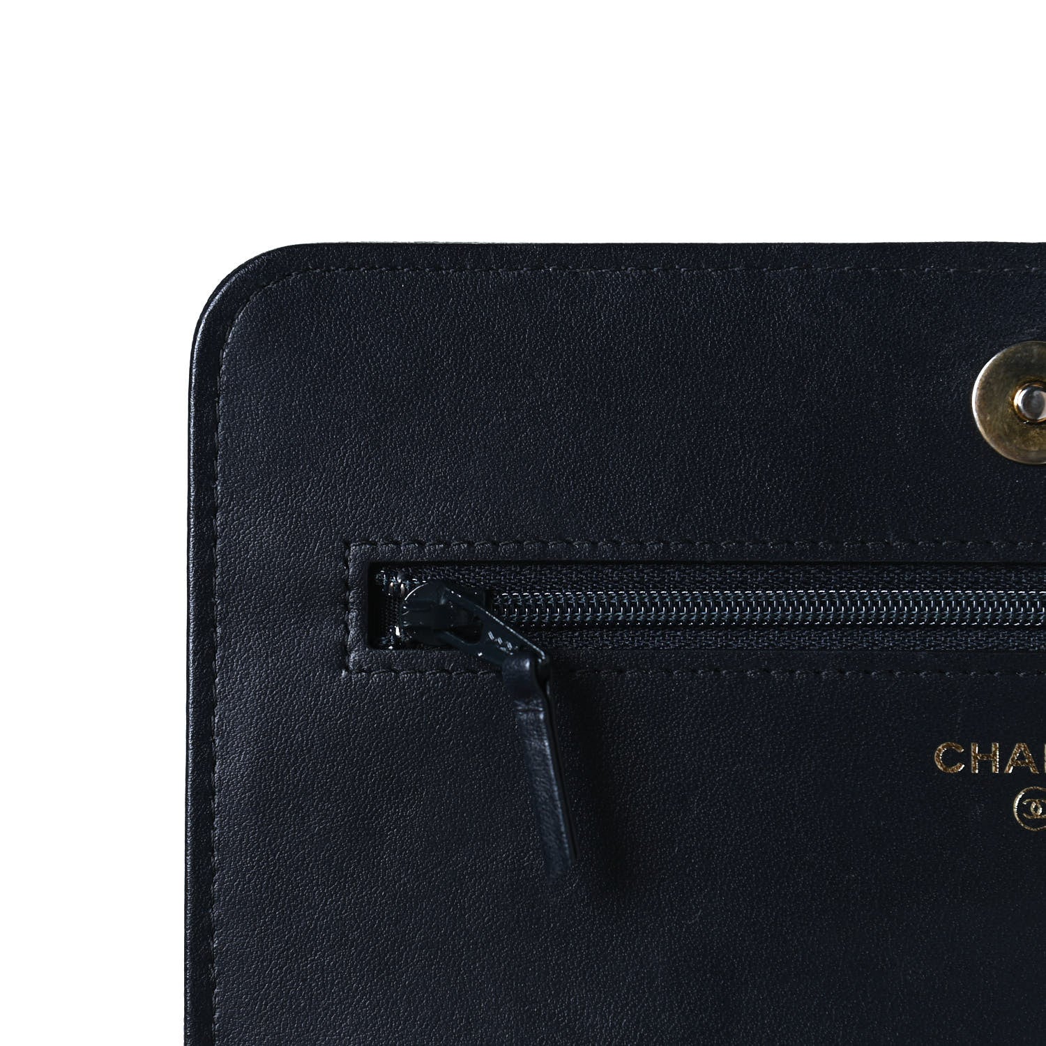 Chanel Caviar Quilted Boy Wallet On Chain WOC Navy 12 of 14